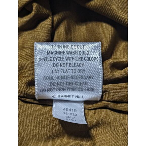 Garnet Hill Maxi Dress Women M Gold Boho Snakeskin Print Sleeveless Pockets P22 - Picture 13 of 15